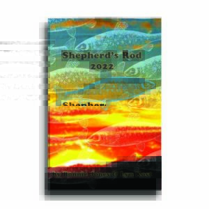 A book cover with fish and sunset