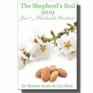 A book cover with almonds and flowers on it.